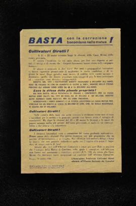 "Basta con la corruzione bonomiana nelle mutue" - 1964
