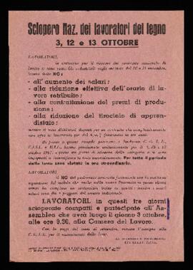 "Sciopero nazionale dei lavoratori del legno" - [1967]