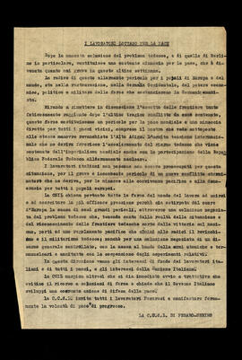 "I lavoratori lottano per la pace" - [196- ]