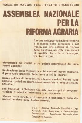 "Assemblea nazionale per la riforma agraria" - 1964