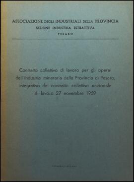 Contratto collettivo di lavoro per gli operai addetti all’industria mineraria