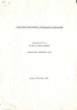 "Le moto da corsa pesaresi" - 1987
