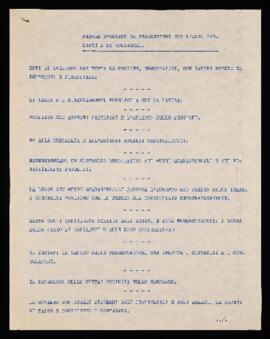 "Parole d'ordine da trasmettere con l'altoparlante e da scriversi" - [1963]