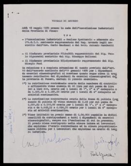 "Verbale di accordo"