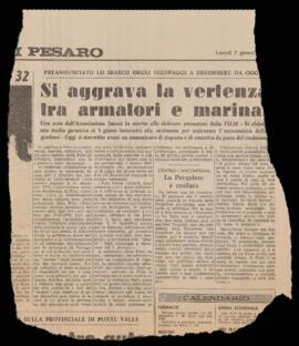 "Si aggrava la vertenza tra armatori e marinai" - 1974