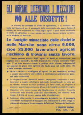 "Gli agrari licenziano i mezzadri" - 1971