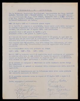 Accordo salariale lavoratori panettieri - 1966
