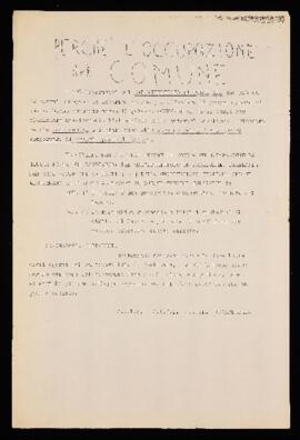 "Perché l'occupazione del Comune" - [1970]