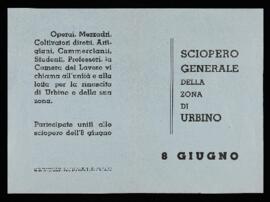 "Sciopero generale della zona di Urbino" - [1967]