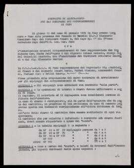 "Contratto di arruolamento per gli equipaggi dei motopescherecci di Fano" - 1974