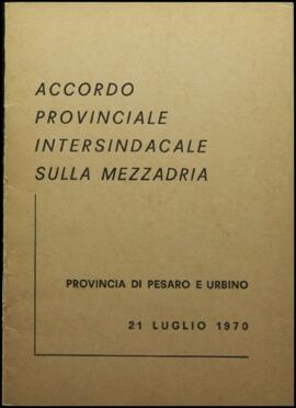 Accordo provinciale intersindacale sulla mezzadria