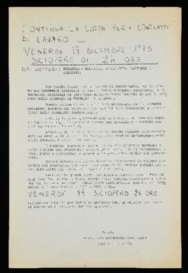 "Continua la lotta per i contratti di lavoro" - 1975