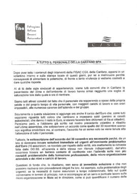 "A tutto il personale della Carifano SPA"