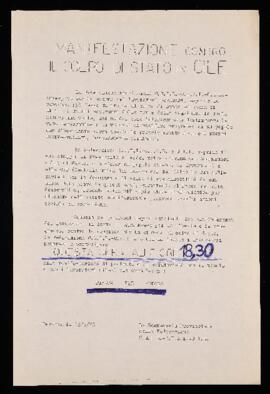 Manifestazione contro il colpo di stato in Cile" - 1973