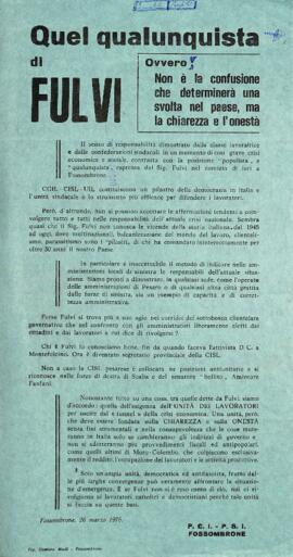 "Quel qualunquista di Fulvi"