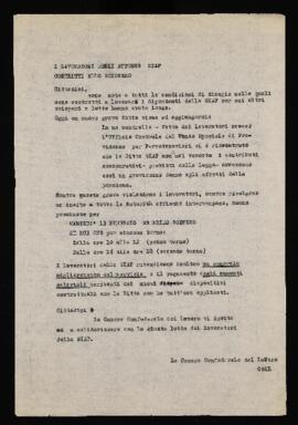 "I lavoratori degli autobus SIAP costretti allo sciopero" 1961
