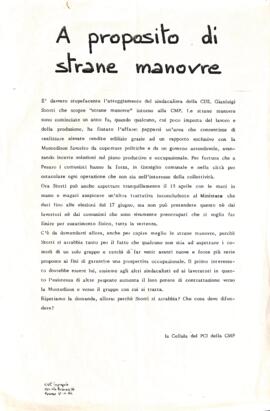 "A proposito di strane manovre" - 1984