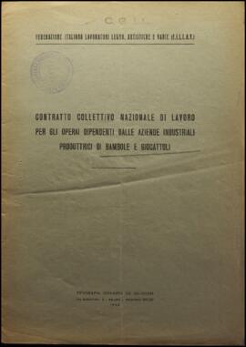 Contratto collettivo nazionale di lavoro per gli operai dipendenti dalle aziende industriali produttrici di bambole e giocattoli