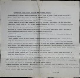 Comunicato del Partito comunista italiano