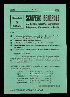 "Sciopero generale dei settori industria, agricoltura, artigianato commercio e servizi" - [1969]