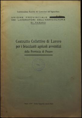 Contratto collettivo di lavoro per i braccianti agricoli avventizi della provincia di Pesaro