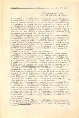 "A tutti i colleghi della Cassa di Risparmio"