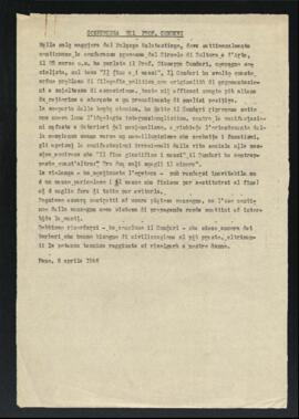 "Conferenza del professore Cunderi"