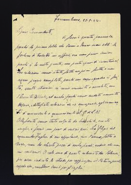 [Lettera di Emilio Nazzareno Trappoli su vicende personali e relative al Gruppo partigiano da lui comandato]