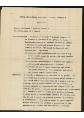 Scheda del Circolo culturale Antonio Gramsci