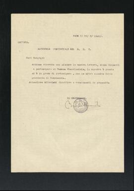 Lettera del Circolo giovanile comunista Giannetto Dini di Fano per il Movimento giovanile comunista - MGC di Pesaro e Urbino