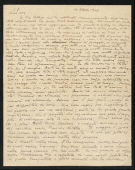 Lettera di Bruno Venturini del 19 ottobre 1944