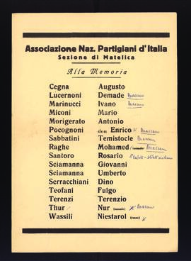 "Alla Memoria"