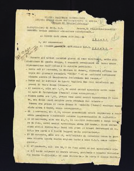 [Lettera di trasmissione di relazione sull'ordine pubblico inviata da Oreste Izzo]