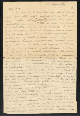 Lettera di Bruno Venturini del 16 luglio 1944