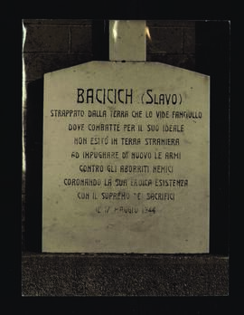 [Lapide del partigiano slavo Bacicich]