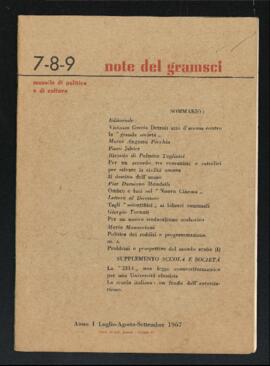 [Note del Gramsci. Anno I, numeri 7-9]