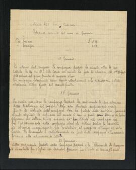 "Cellula numero 23 Leda Antinori. Relazione mensile del mese di gennaio"