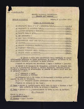 [Lettera di trasmissione dell'ordine di operazione n. 1 inviata da Luigi Pezza]