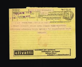 [Telegramma di Felice Chilanti relativo alla richiesta di invio di uno scritto di Giuseppe Mari]