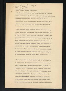 Intervento di Giorgio Tornati relativo al trentesimo anniversario della morte di Gramsci