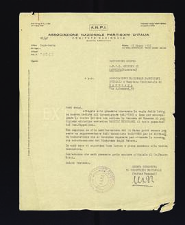 [Lettera di Walter Nerozzi su una manifestazione organizzata a Matelica in onore dei partigiani caduti]