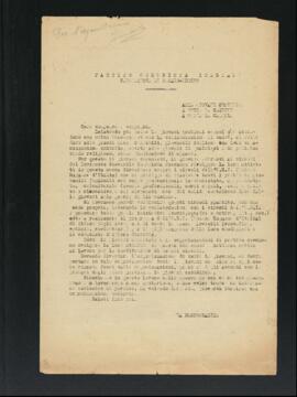 Lettera della Federazione provinciale di Pesaro e Urbino del Partito comunista italiano - PCI alle giovani comuniste, alle sezioni e alle cellule del PCI