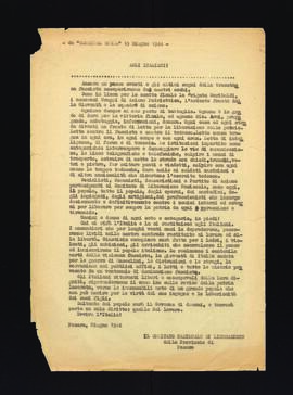 [Comunicazione del CLN della Provincia di Pesaro]