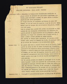 "VI° Battaglione Nicolò. Relazione cronologica sulle azioni compiute"