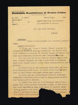 [Relazione quindicinale di M. Rossi]