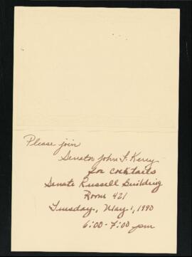 Lettera di invito di John Forbes Kerry a Giorgio Tornati