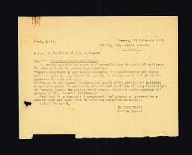 [Lettera di Bruno Valle sull'inquadramento di un Gruppo nella Brigata GAP Pesaro]