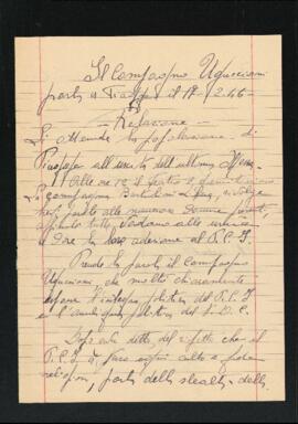 Relazione di comizio tenuto a Piagge