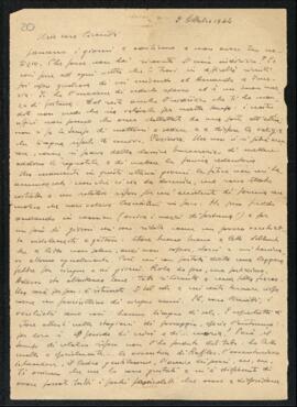 Lettera di Bruno Venturini del 2 ottobre 1944