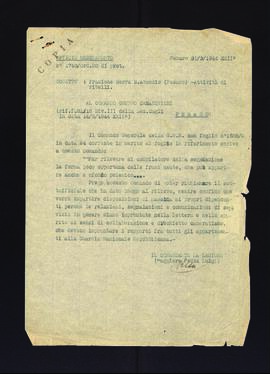 [Lettera di Luigi Pezza sull'attività di ribelli a Serra Sant'Abbondio]